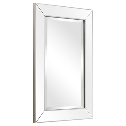 Miroir rectangulaire biseauté transparent haute définition à monter au mur pour salle de bain, meuble-lavabo, chambre à coucher, 3 tailles