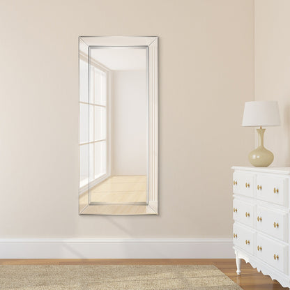 Miroir rectangulaire biseauté transparent haute définition à monter au mur pour salle de bain, meuble-lavabo, chambre à coucher, 3 tailles