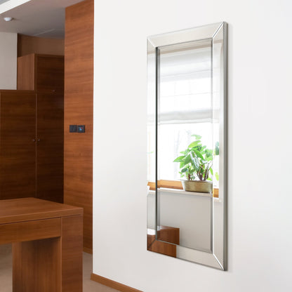 Miroir rectangulaire biseauté transparent haute définition à monter au mur pour salle de bain, meuble-lavabo, chambre à coucher, 3 tailles