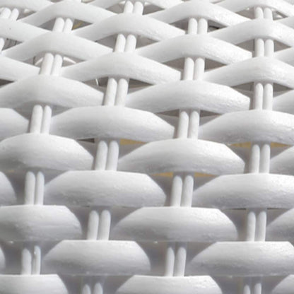 Ensemble de jardin en rotin blanc pour extérieur Biloxi, avec balançoire pivotante (3 pièces)