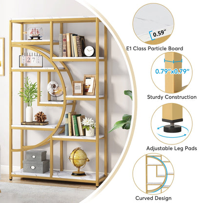 Étagère à livres 5 niveaux, style industriel, pour chambre à coucher, salon, bureau à domicile