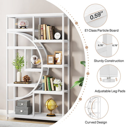 Étagère à livres 5 niveaux, style industriel, pour chambre à coucher, salon, bureau à domicile