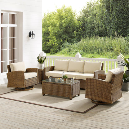 Ensemble canapé et fauteuil pivotant basculant Crosley Bradenton 5 pièces