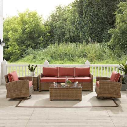 Ensemble canapé et fauteuil pivotant basculant Crosley Bradenton 5 pièces