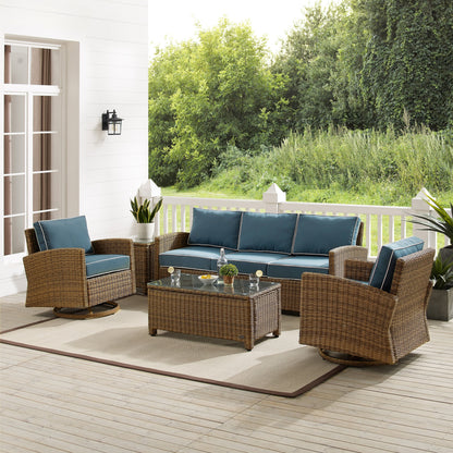 Ensemble canapé et fauteuil pivotant basculant Crosley Bradenton 5 pièces