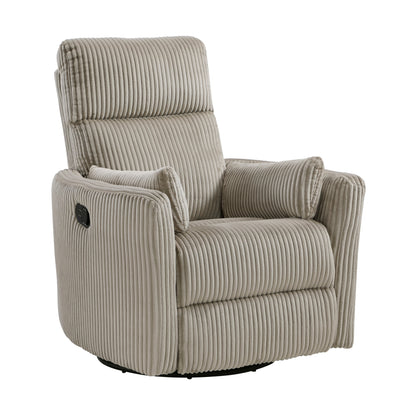 Fauteuil pivotant et inclinable manuel en velours côtelé Braidy