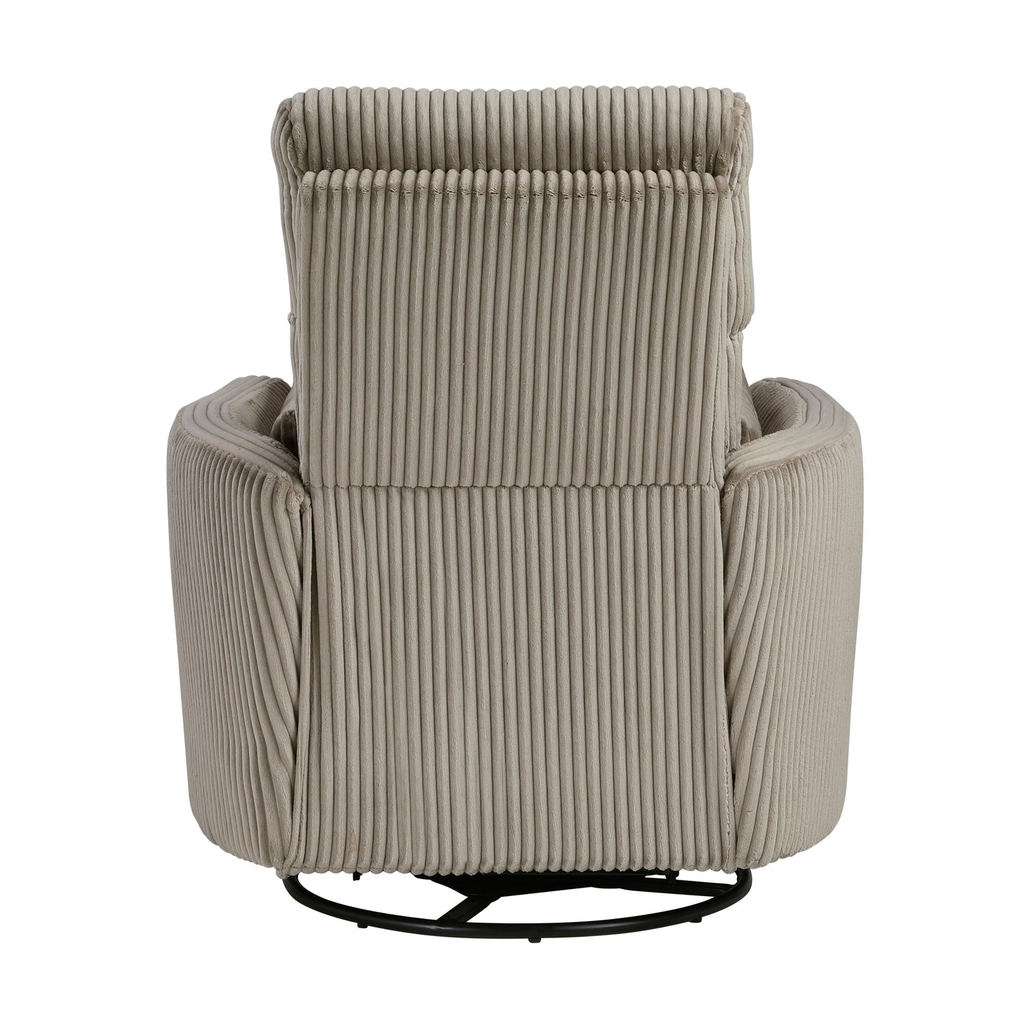 Fauteuil pivotant et inclinable manuel en velours côtelé Braidy