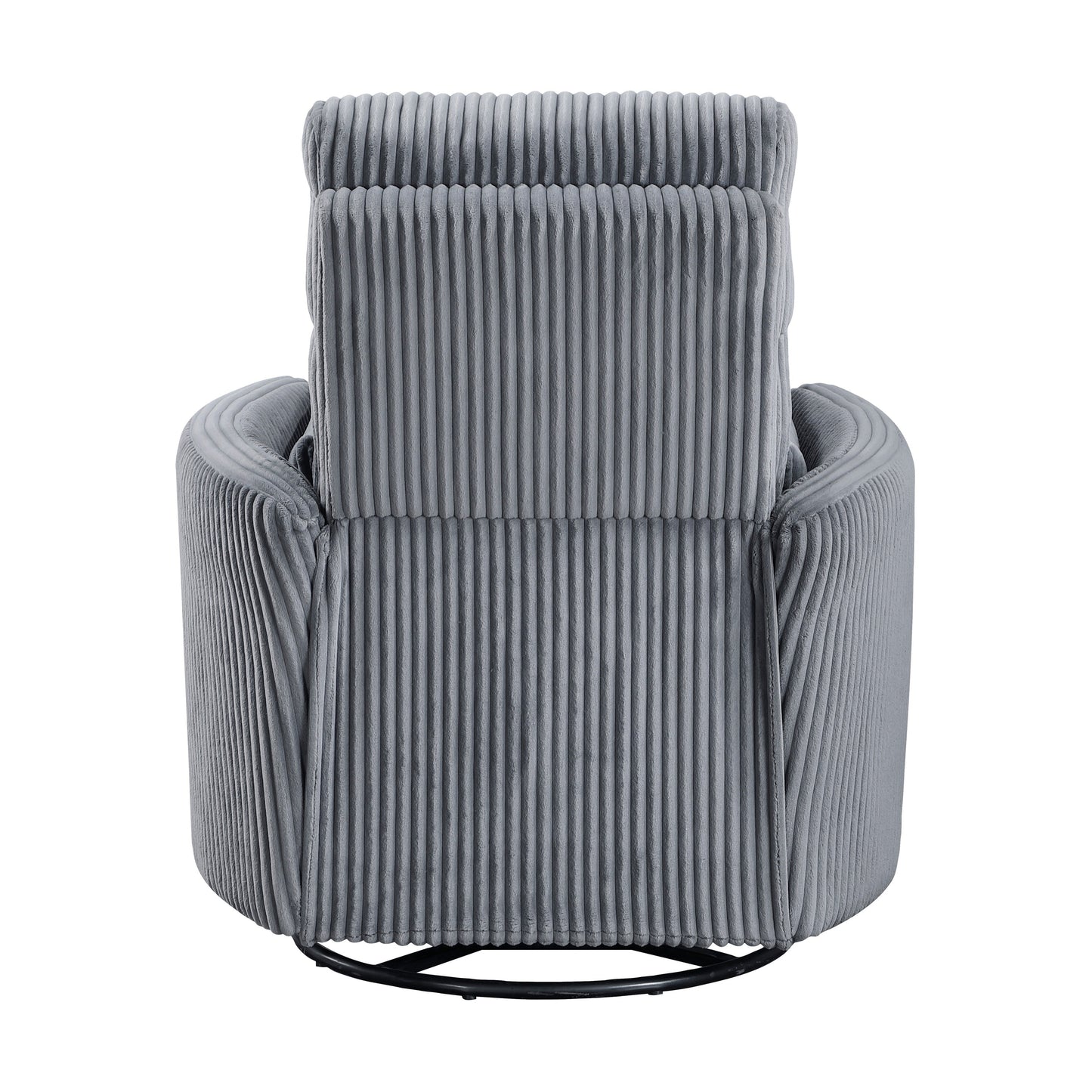 Fauteuil pivotant et inclinable manuel en velours côtelé Braidy