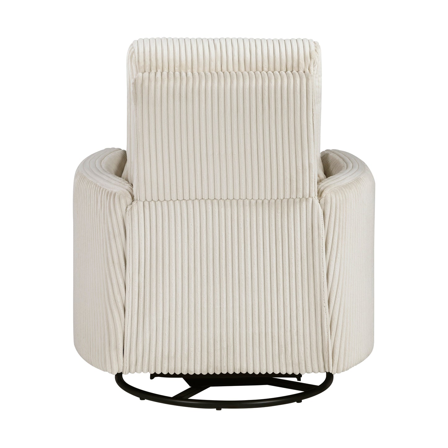 Fauteuil pivotant et inclinable manuel en velours côtelé Braidy