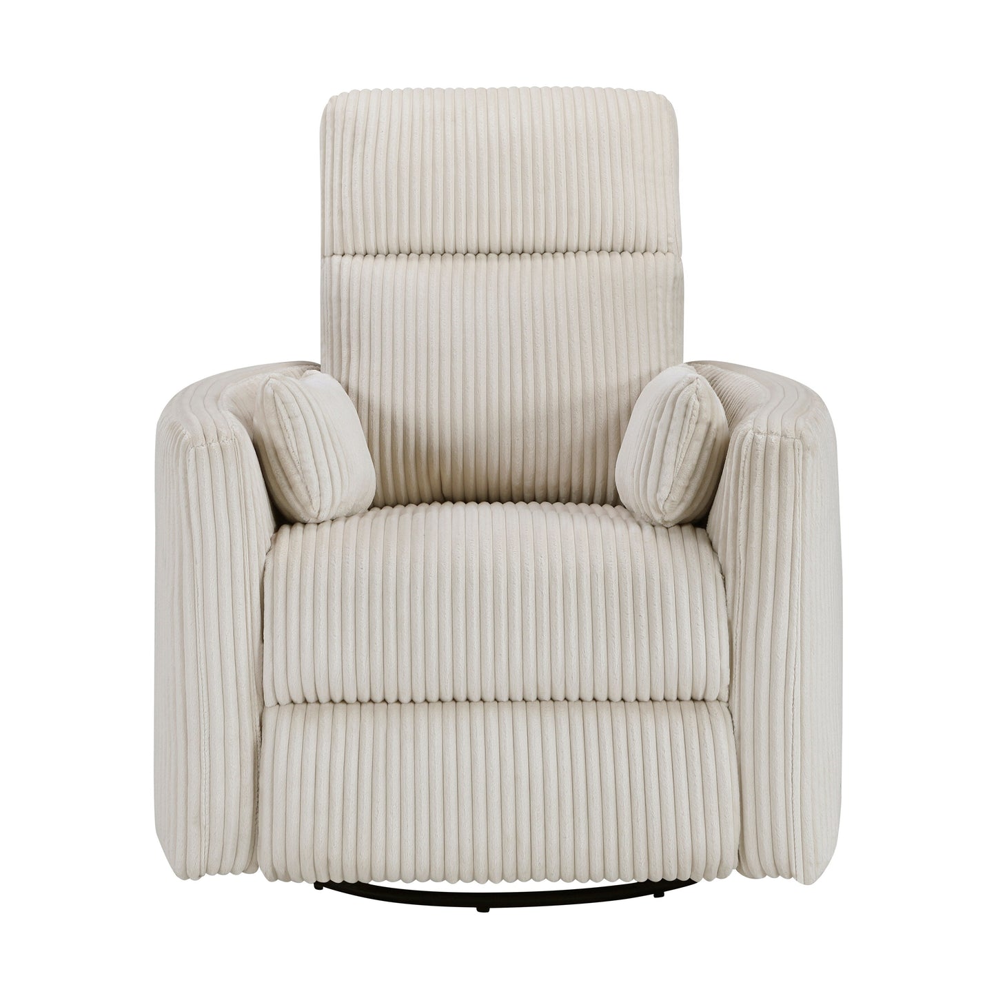 Fauteuil pivotant et inclinable manuel en velours côtelé Braidy