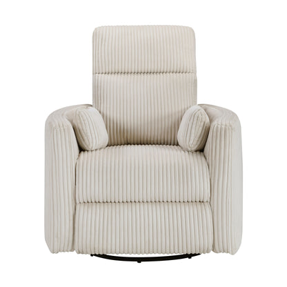 Fauteuil pivotant et inclinable manuel en velours côtelé Braidy