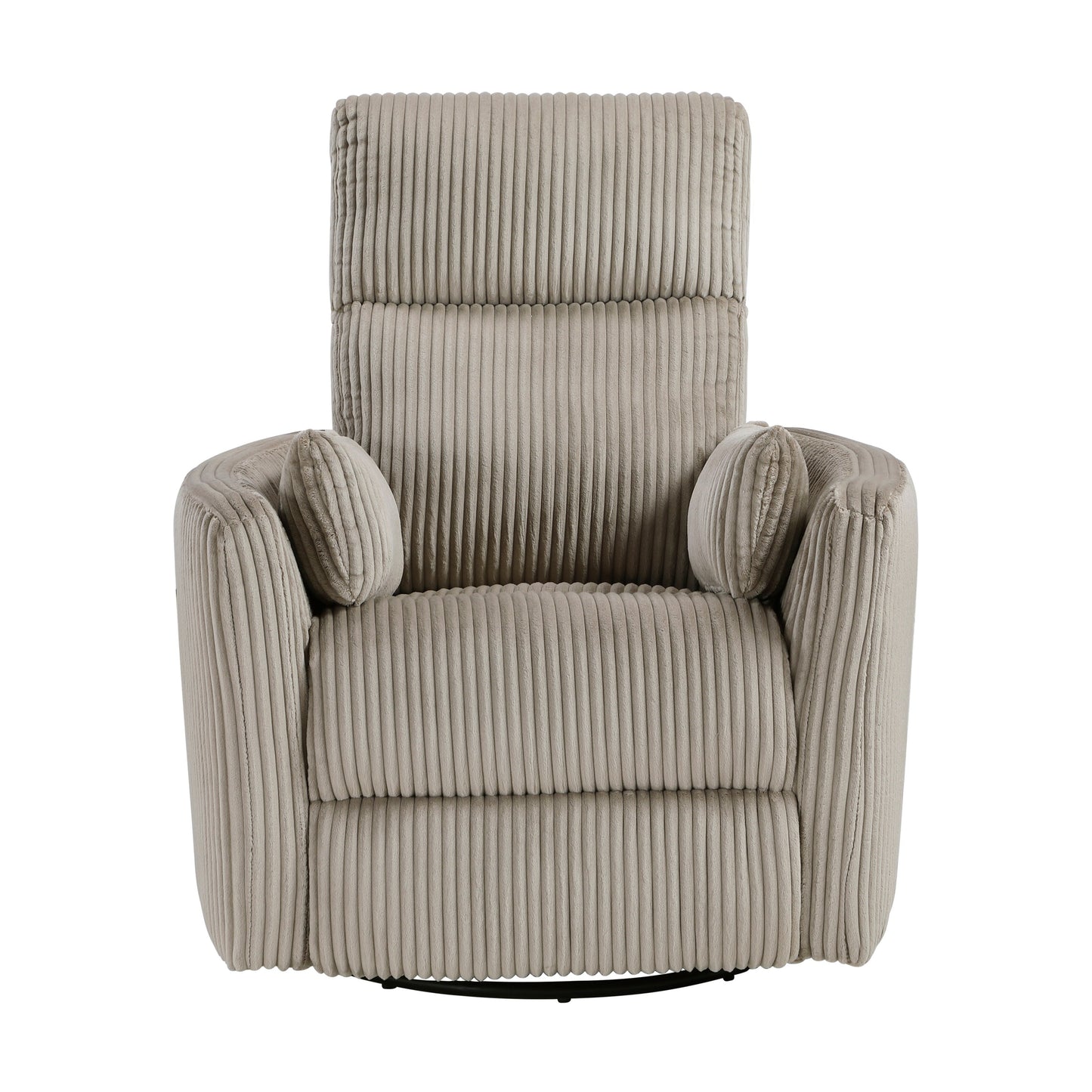 Fauteuil pivotant et inclinable manuel en velours côtelé Braidy
