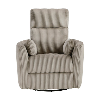 Fauteuil pivotant et inclinable manuel en velours côtelé Braidy