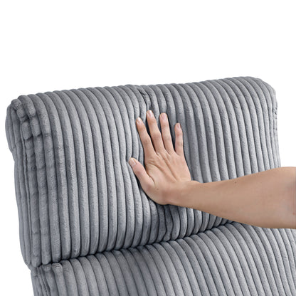Fauteuil pivotant et inclinable manuel en velours côtelé Braidy