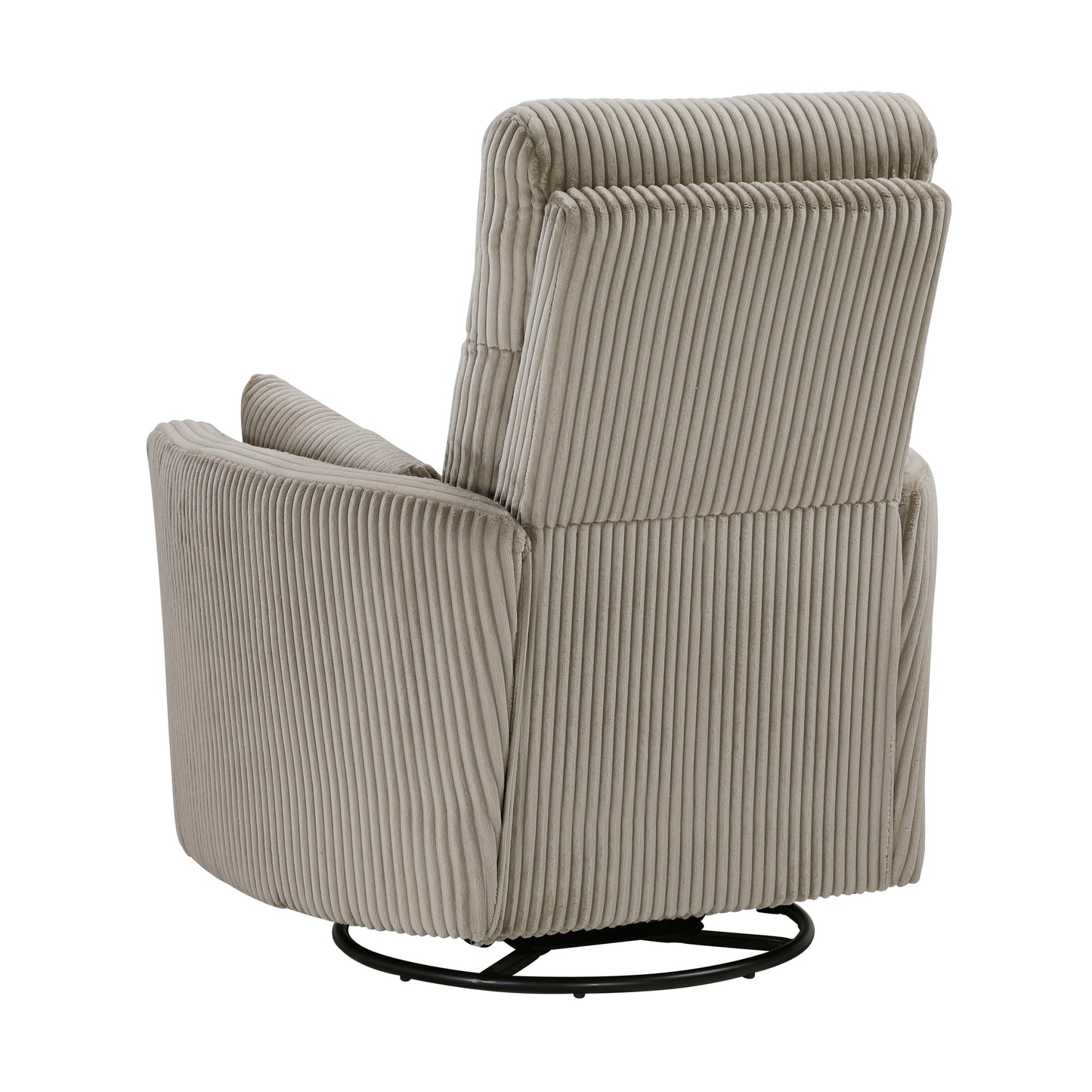 Fauteuil pivotant et inclinable manuel en velours côtelé Braidy