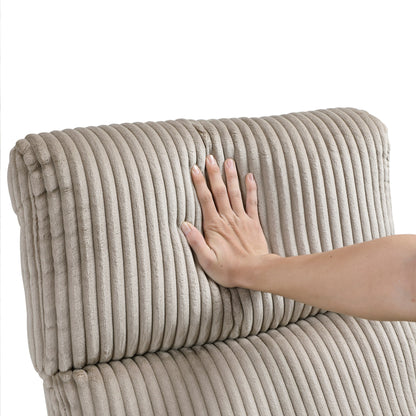 Fauteuil pivotant et inclinable manuel en velours côtelé Braidy