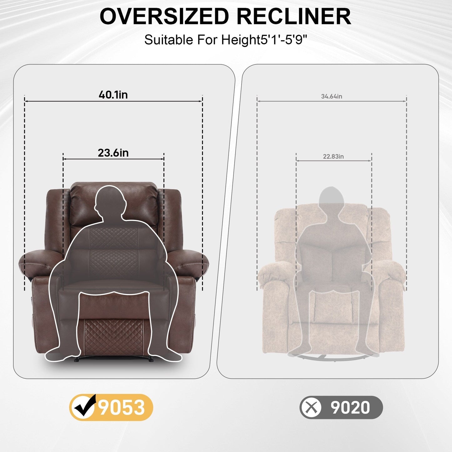 Fauteuil inclinable manuel marron avec massage à 8 points, fonction chauffante et structure robuste pour un confort optimal dans le salon.