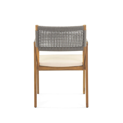 Ensemble de repas Captef pour extérieur, 5 pièces en bois d'acacia, par Christopher Knight Home