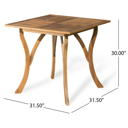 Ensemble de repas Captef pour extérieur, 5 pièces en bois d'acacia, par Christopher Knight Home