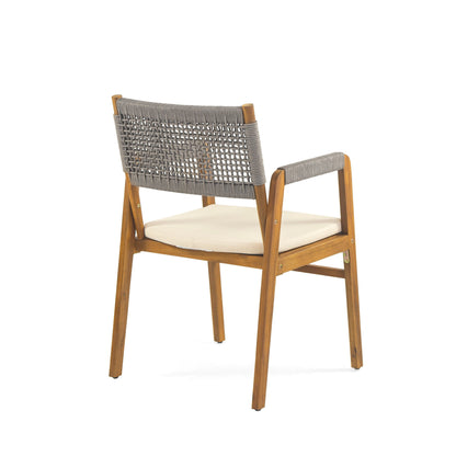 Ensemble de repas Captef pour extérieur, 5 pièces en bois d'acacia, par Christopher Knight Home