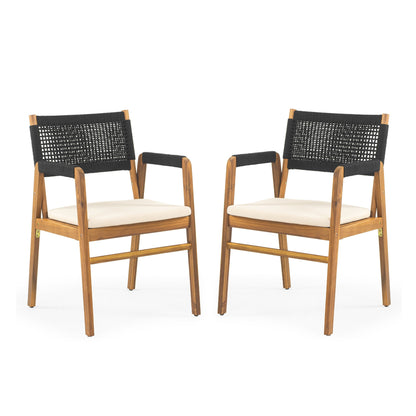 Ensemble de repas Captef pour extérieur, 5 pièces en bois d'acacia, par Christopher Knight Home