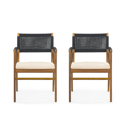Ensemble de repas Captef pour extérieur, 5 pièces en bois d'acacia, par Christopher Knight Home