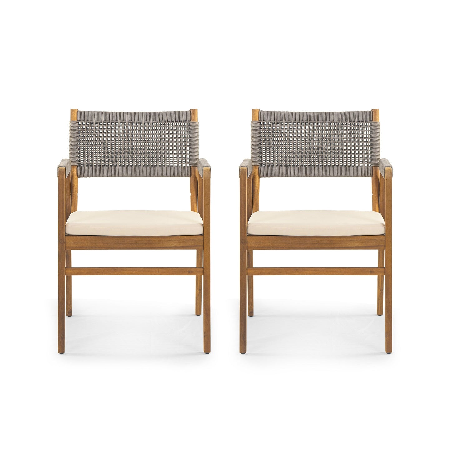 Ensemble de repas Captef pour extérieur, 5 pièces en bois d'acacia, par Christopher Knight Home
