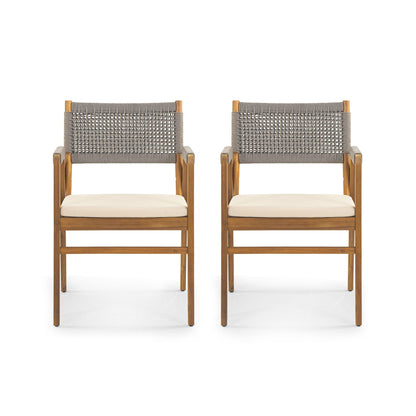 Ensemble de repas Captef pour extérieur, 5 pièces en bois d'acacia, par Christopher Knight Home