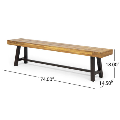 Banc d'extérieur en bois d'acacia Carlisle de Christopher Knight Home