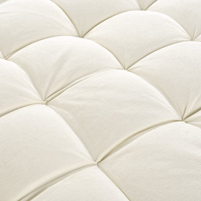 Canapé-lit chaise longue en chenille, canapé-lit recouvert de tissu avec dossier capitonné et 2 coussins amovibles pour le salon.