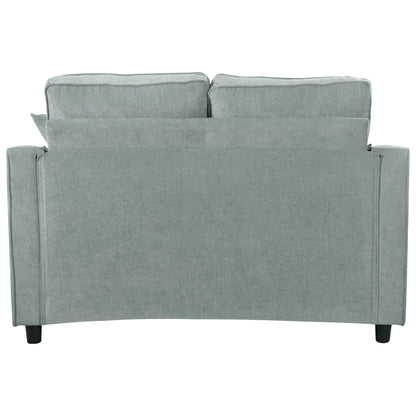 Canapé-lit chaise longue en chenille, canapé-lit recouvert de tissu avec dossier capitonné et 2 coussins amovibles pour le salon.