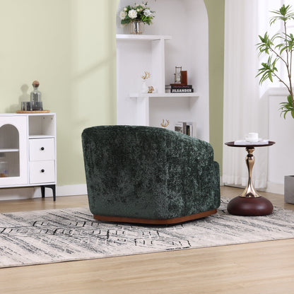 Fauteuil pivotant en chenille, canapé d'appoint confortable à 360 degrés pour salon, chambre à coucher et bureau avec coussin amovible.