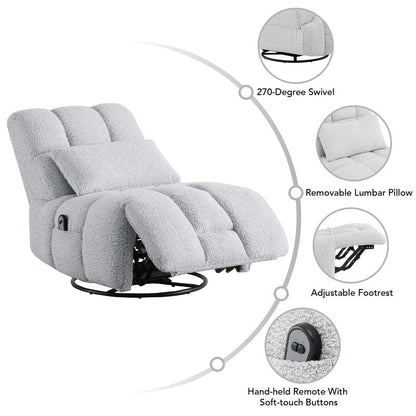 Fauteuil inclinable pivotant et oscillant Cole Power avec soutien lombaire