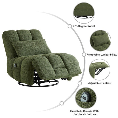 Fauteuil inclinable pivotant et oscillant Cole Power avec soutien lombaire