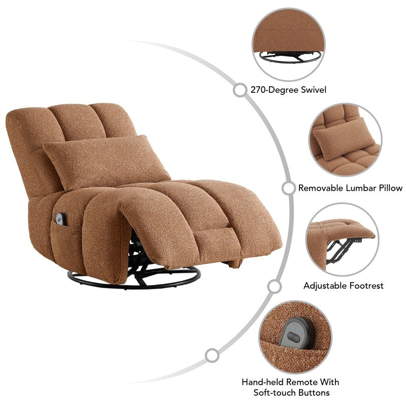 Fauteuil inclinable pivotant et oscillant Cole Power avec soutien lombaire