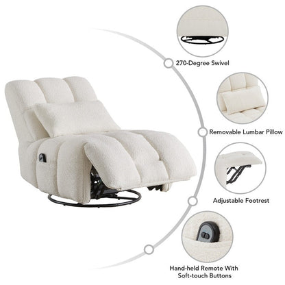 Fauteuil inclinable pivotant et oscillant Cole Power avec soutien lombaire