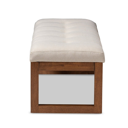 Banc contemporain recouvert de tissu par Baxton Studio