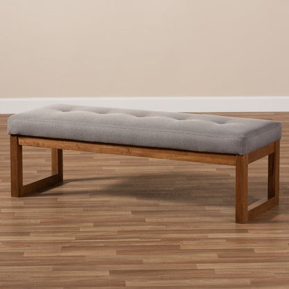 Banc contemporain recouvert de tissu par Baxton Studio