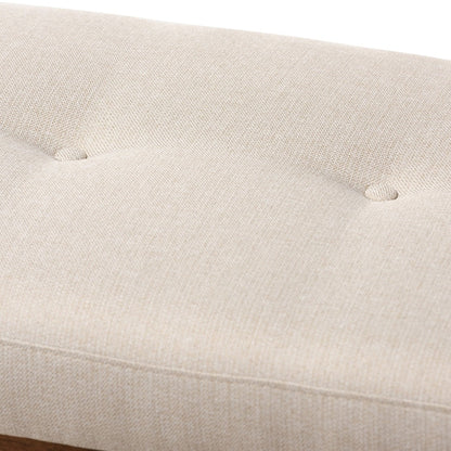 Banc contemporain recouvert de tissu par Baxton Studio