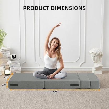 Canapé-lit convertible et pliable - Fauteuil-lit moderne en lin avec coussin et matelas pliable pour salon/chambre d'étudiant/chambre d'amis
