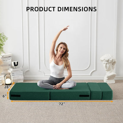 Canapé-lit convertible et pliable - Fauteuil-lit moderne en lin avec coussin et matelas pliable pour salon/chambre d'étudiant/chambre d'amis