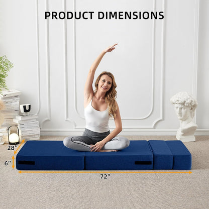 Canapé-lit convertible et pliable - Fauteuil-lit moderne en lin avec coussin et matelas pliable pour salon/chambre d'étudiant/chambre d'amis