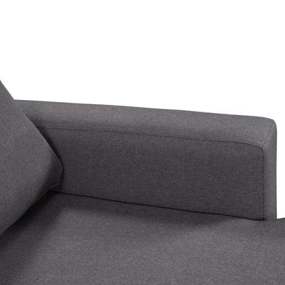 Canapé d'angle convertible en forme de L avec lit escamotable et espace de rangement, 2 coussins décoratifs