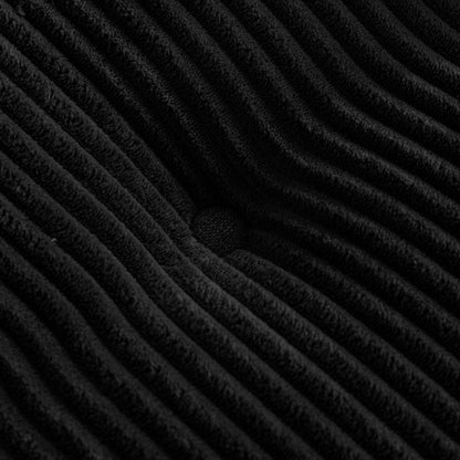 Canapé en mousse à mémoire de forme recouvert de velours côtelé avec pouf, canapé-lit en forme de haricot recouvert de tissu - 123 x 172 x 62 cm (LxlxH)