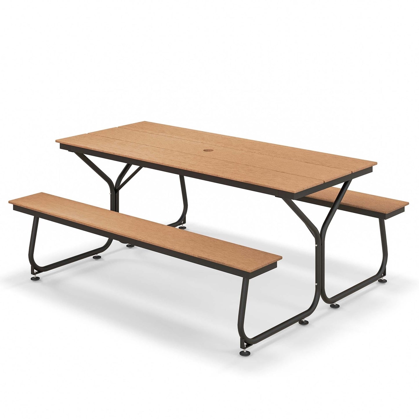 Ensemble table et banc de pique-nique Costway 6 pi, pour extérieur, en HDPE, très résistant - Voir les détails