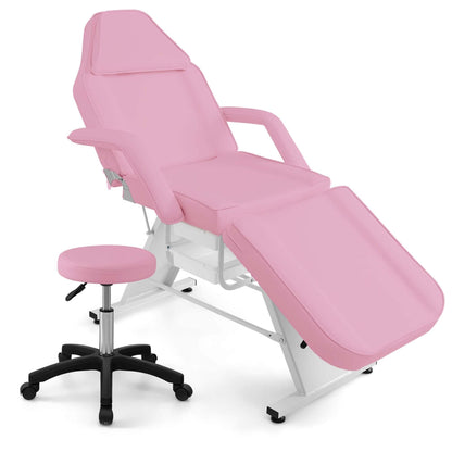 Costway Lit de massage 72 avec tabouret hydraulique et dossier réglable &amp;