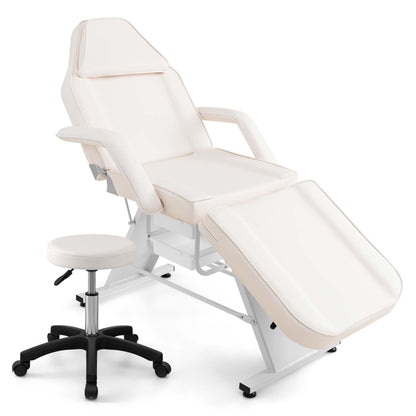 Costway Lit de massage 72 avec tabouret hydraulique et dossier réglable &amp;