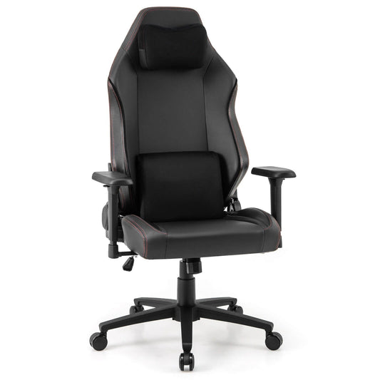 Costway Chaise de jeu ergonomique, dossier haut, pour ordinateur, avec fonction basculante - Voir les détails