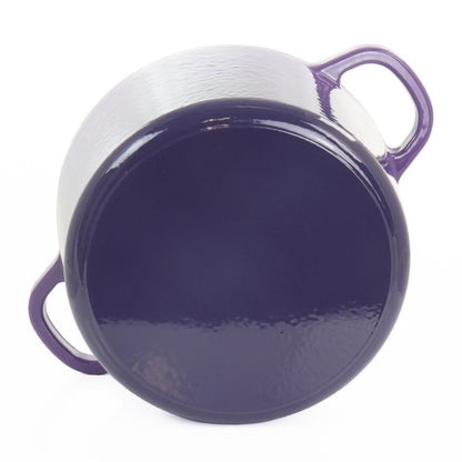 Casserole en fonte émaillée Crock-Pot Artisan, 2 pièces, 5 quarts, avec couvercle, couleur lavande.