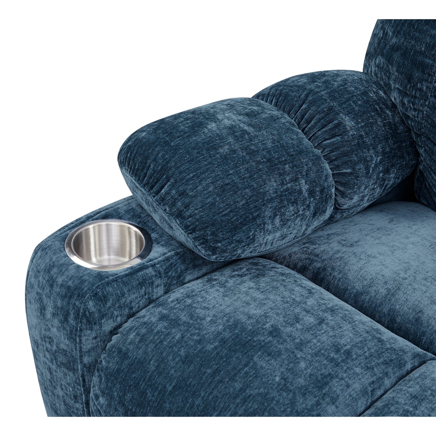 Fauteuil inclinable à double moteur OKIN pour personnes âgées avec chauffage, massage, position allongée à 180° et dossier/repose-pieds réglables.